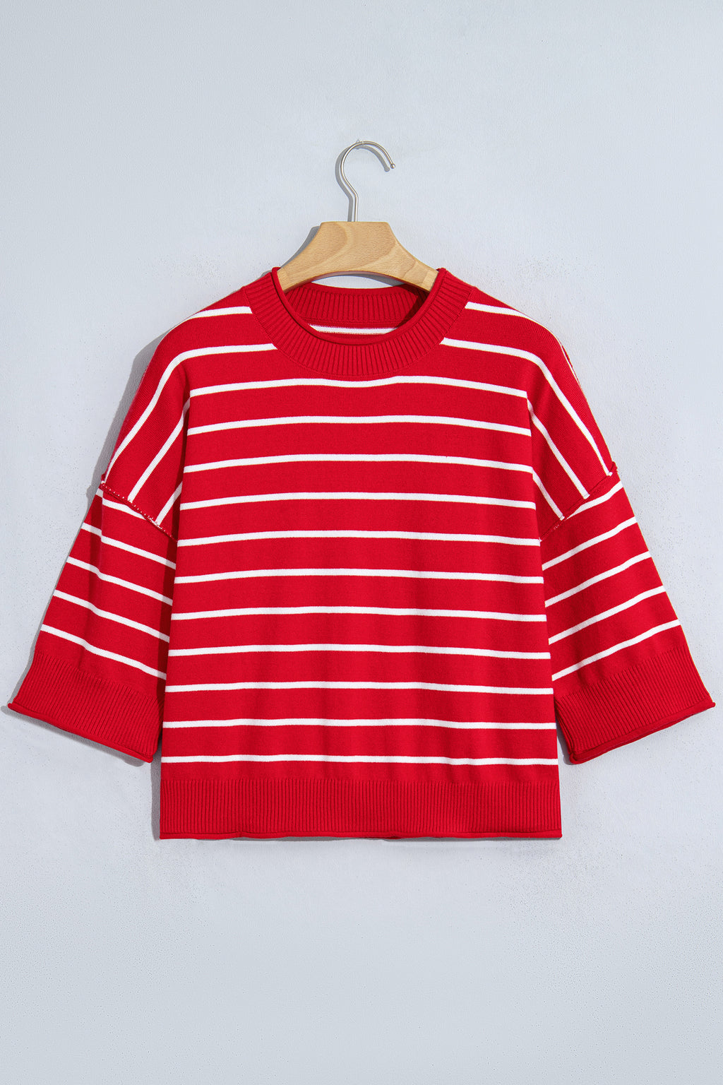 Red Letter Striped Relaxed Sweater