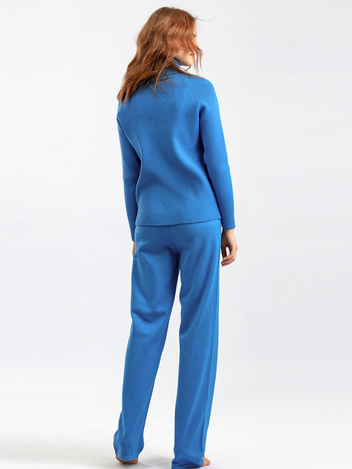 Hazel Blues® |  Basic Bae Turtleneck Raglan Sleeve Top and Pants Sweater Set