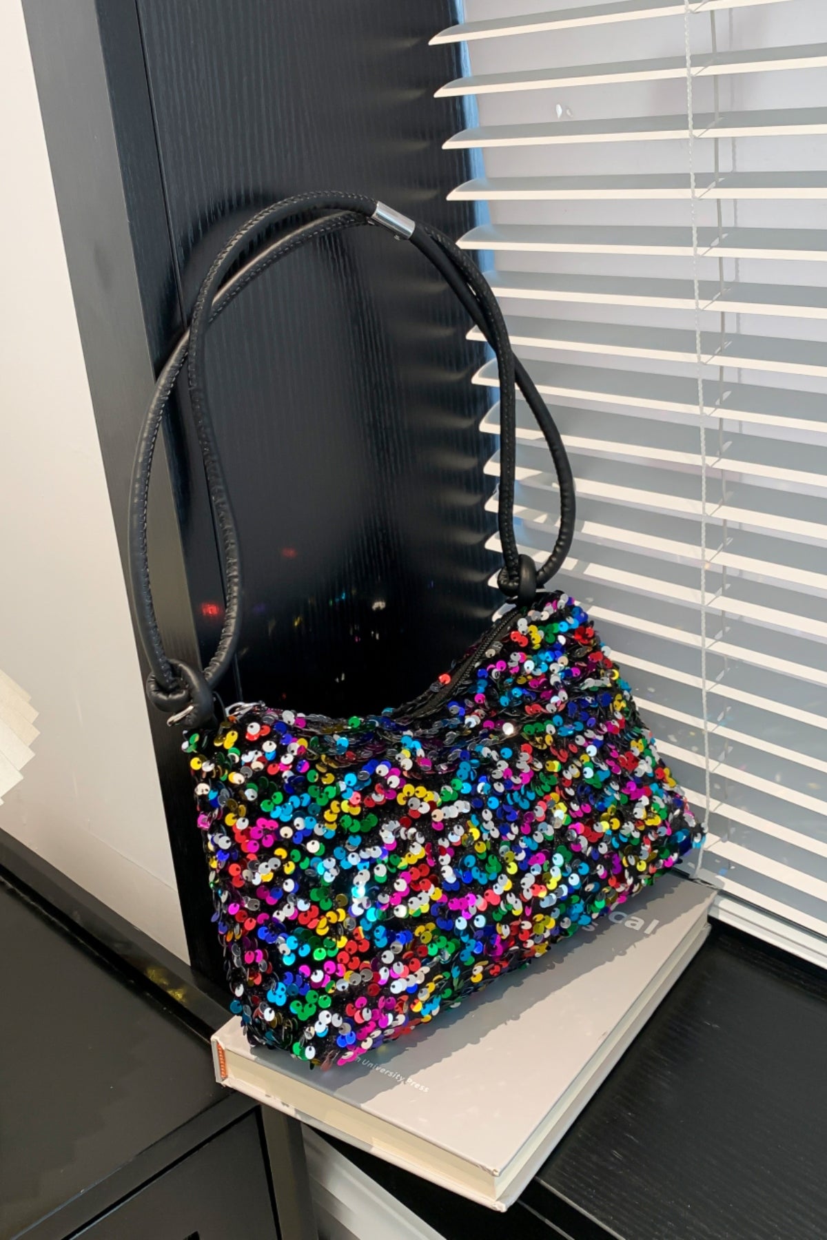 Hazel Blues® |  Sequin Double Strap Shoulder Bag