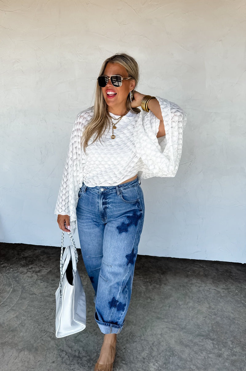 Hazel Blues® |  PREORDER- FREE SPIRIT BELL SLEEVE TOP