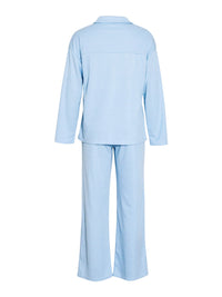 Hazel Blues® |  Collared Neck Long Sleeve Top and Drawstring Pants Set