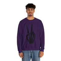 Hazel Blues® |  Peace Skelton Graphic Crewneck Sweatshirt