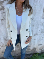 Hazel Blues® |  Collared Neck Long Sleeve Blazer