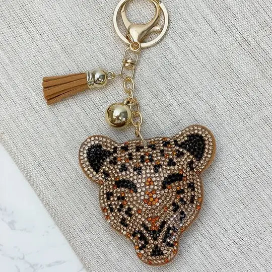 Hazel Blues® |  Glitzy Tiger Key Chain