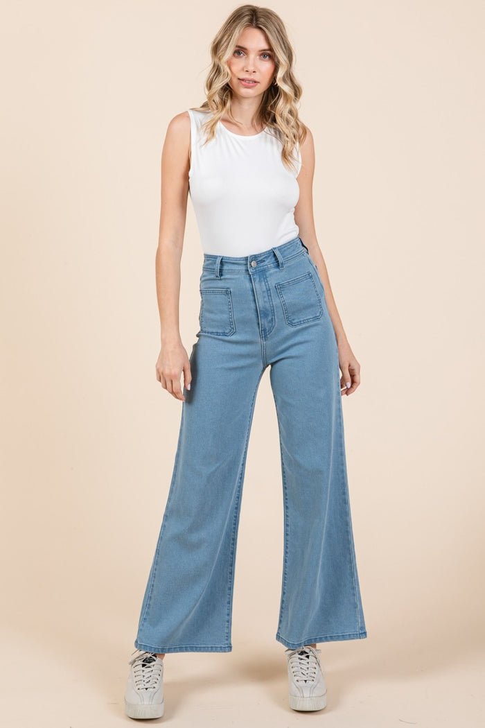 Hazel Blues® |  Mittoshop High Waist Wide Leg Jeans