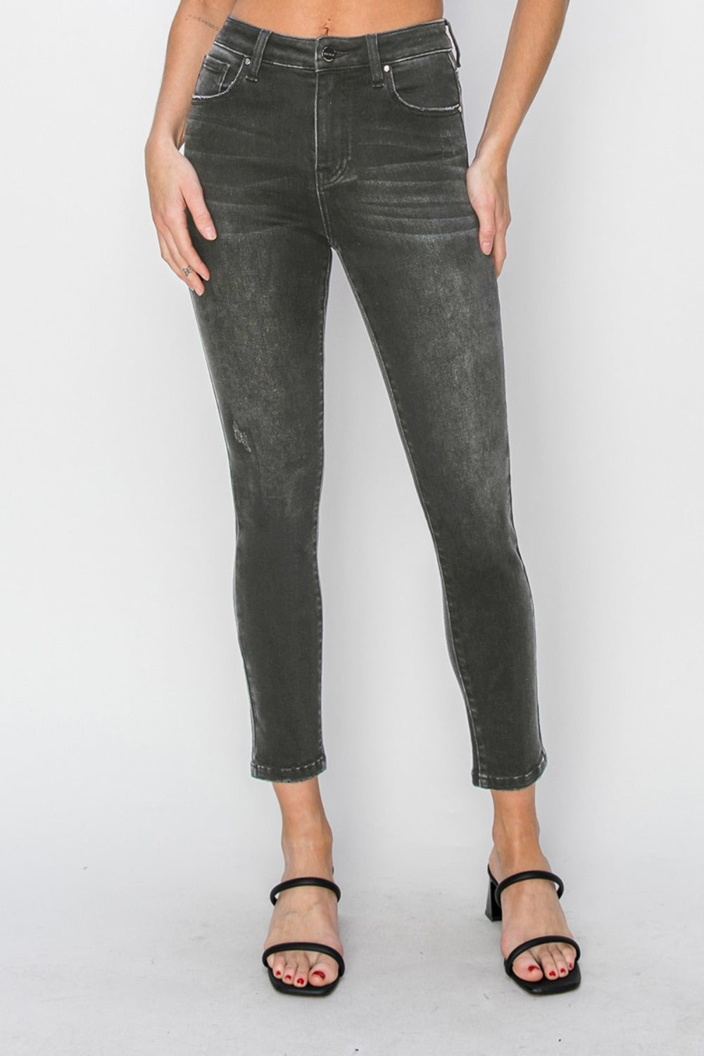 Hazel Blues® |  RISEN High Rise Ankle Skinny Jeans