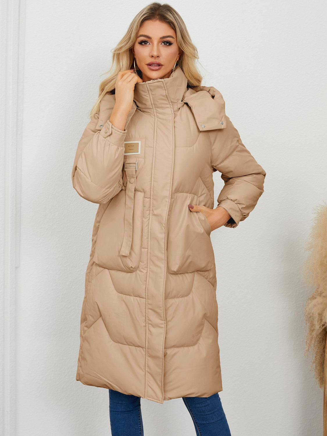 Hazel Blues® |  Long Sleeve Longline Hooded Winter Coat