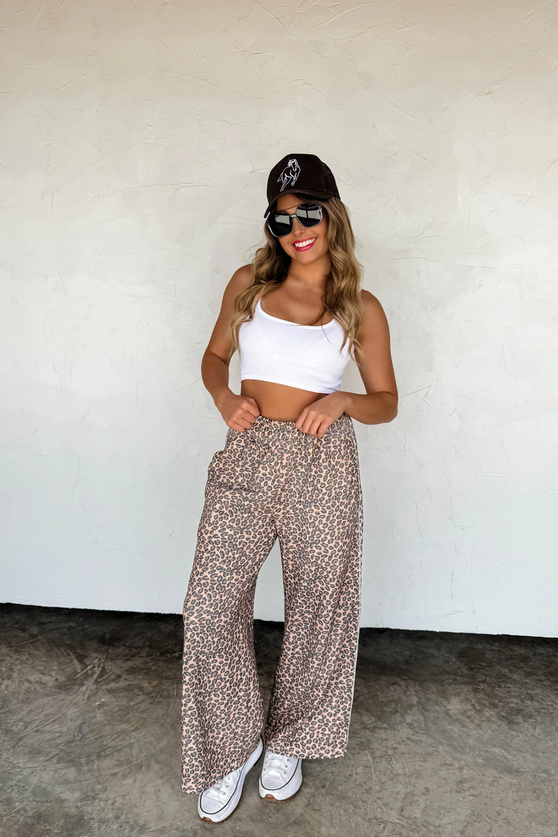 Hazel Blues® |  Floral & Cheetah Drift Away Joggers