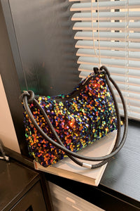 Hazel Blues® |  Sequin Double Strap Shoulder Bag