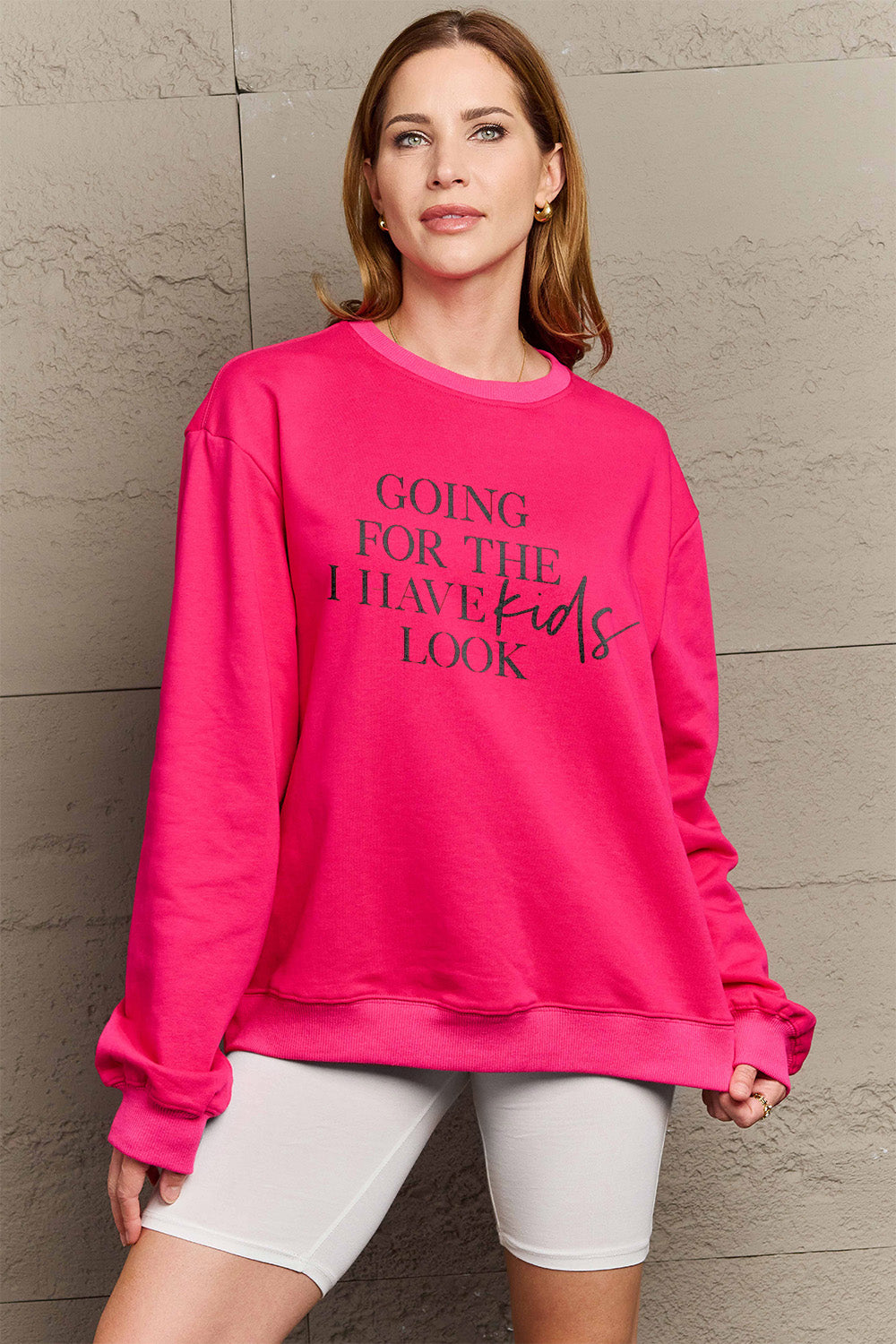 Hazel Blues® |  GOING FOR THE I HAVE KIDS LOOK Long Sleeve Sweatshirt