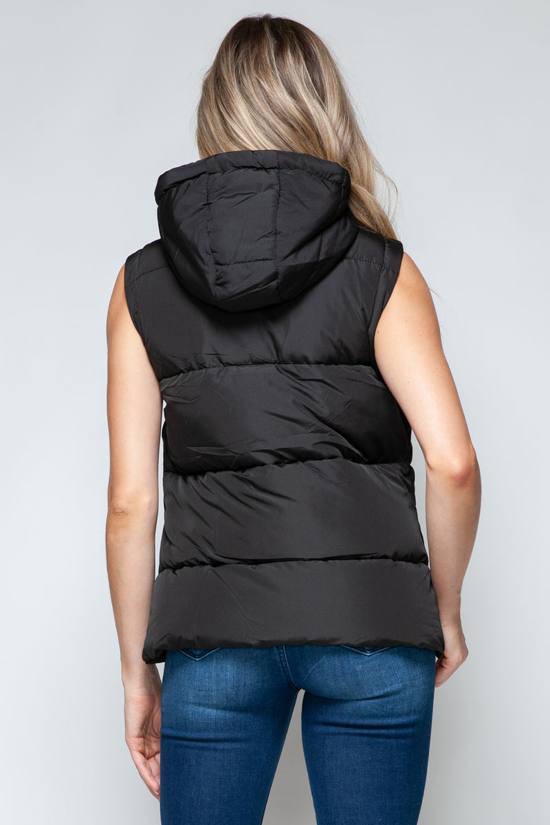 Hazel Blues® |  Snobbish Snap and Zip Closure Hooded Vest