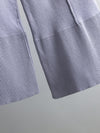 Hazel Blues® |  Basic Bae Slit Round Neck Long Sleeve Top and Drawstring Pants Sweater Set