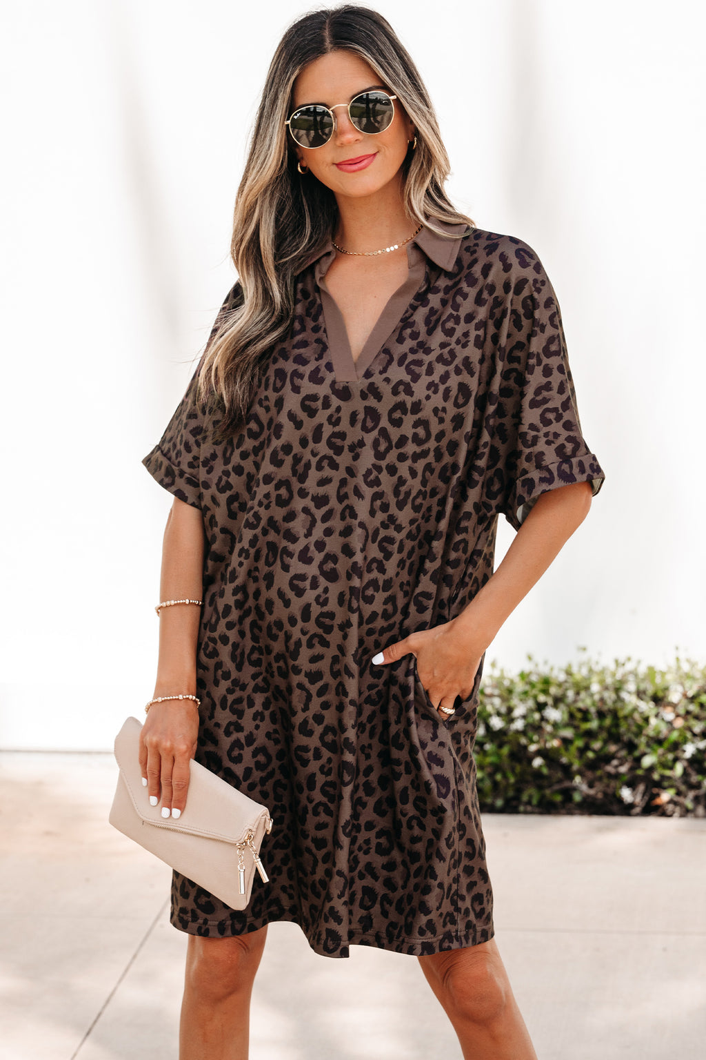 Spot On Mini Dress | Leopard V-Neck Mini Dress