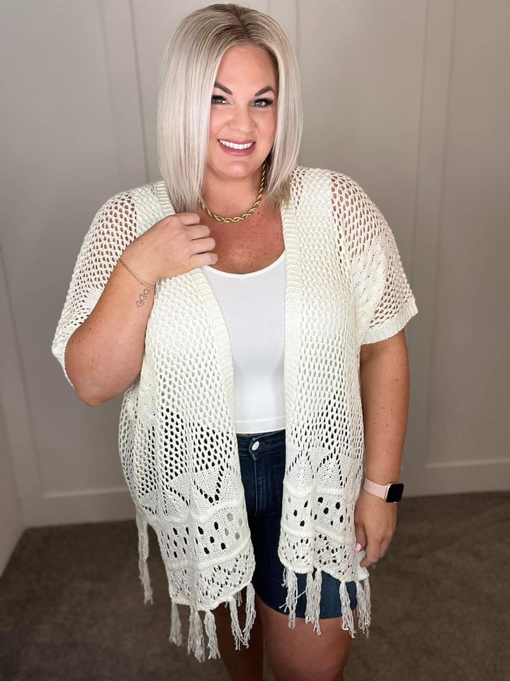 Hazel Blues® |  PREORDER: Amanda Crochet Cardigan in Six Colors