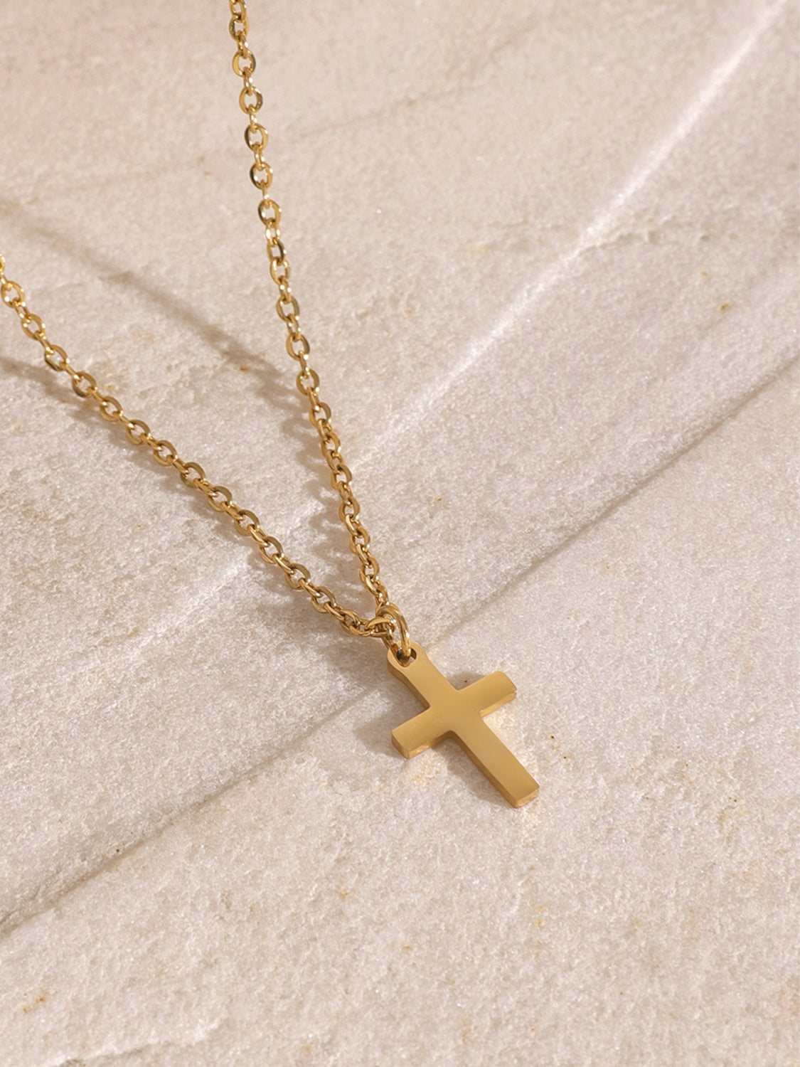 Hazel Blues® |  18K Gold-Plated Three-Layered Cross Necklace