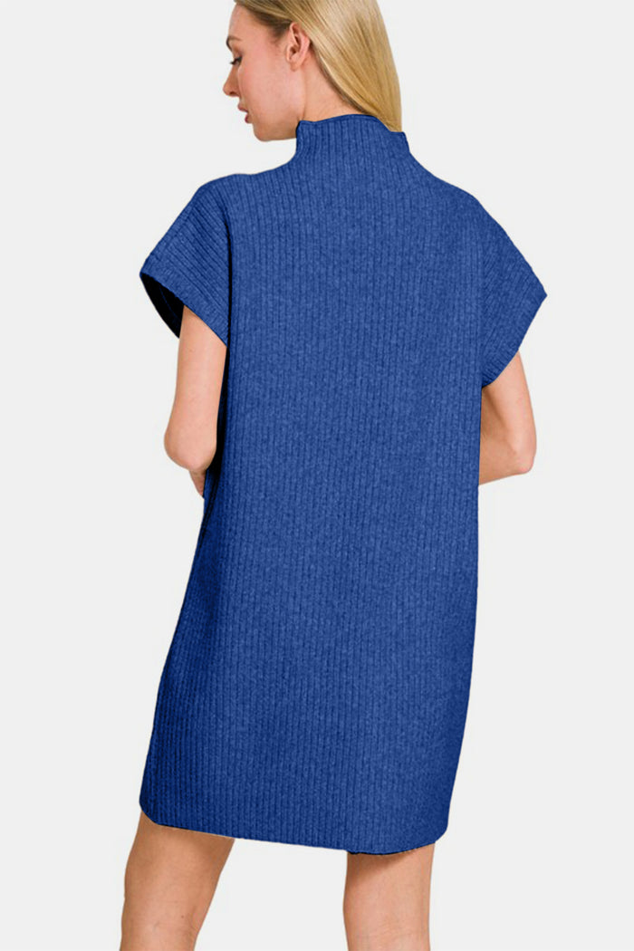 Hazel Blues® |  Zenana Short Sleeve Sweater Mini Dress