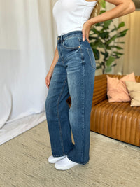 Hazel Blues® |  RFM High Rise Tummy Control Wide Leg Jeans