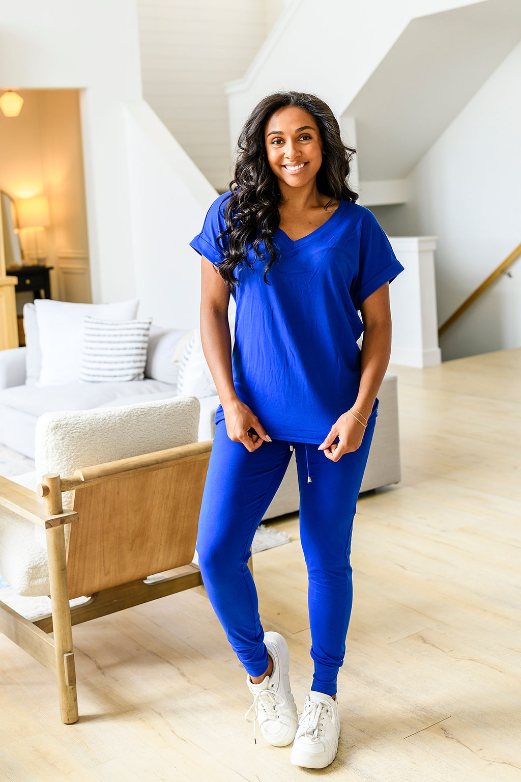 Hazel Blues® |  PREORDER: Krisie V-Neck Lounge Set in Six Colors