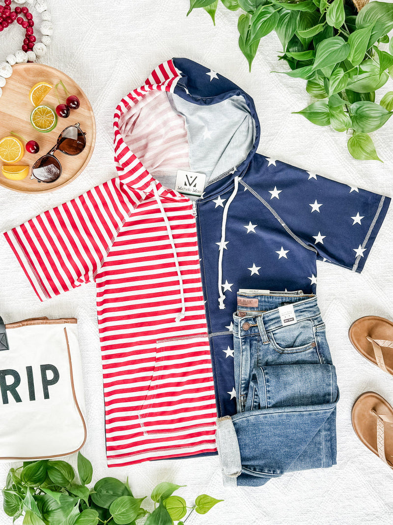 Hazel Blues® |  Stars & Stripes: Tops and Skorts