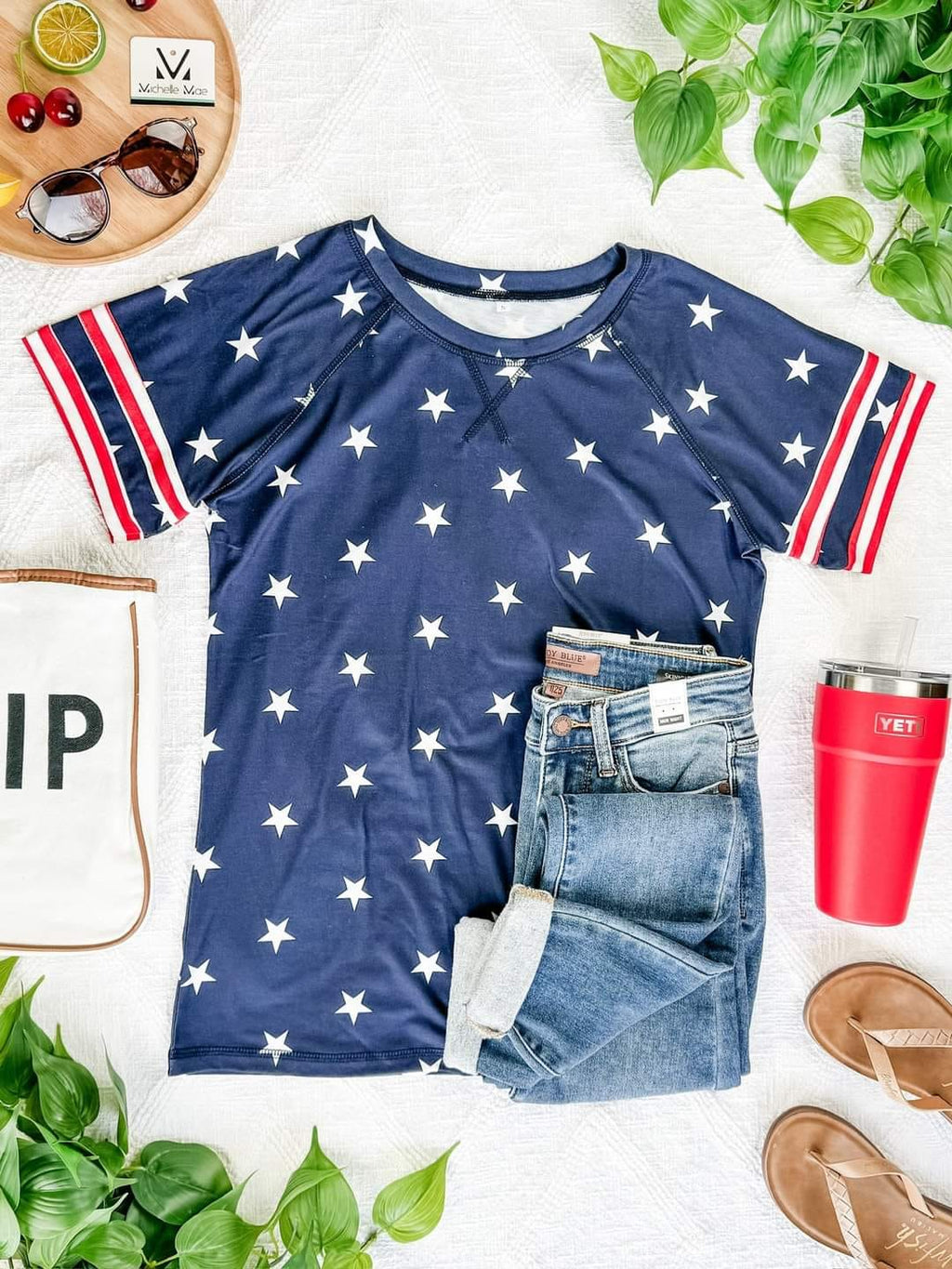 Hazel Blues® |  Stars & Stripes: Tops and Skorts