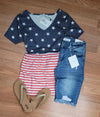 Hazel Blues® |  Stars & Stripes: Tops and Skorts