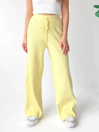 Hazel Blues® |  Ribbed Wide Leg Sweater Pants