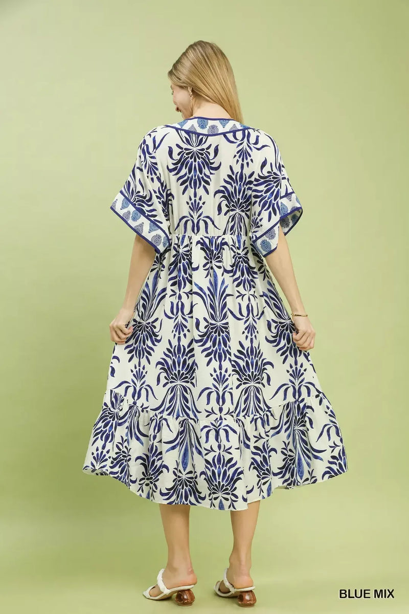 princess polly baby blue dress Theia Women's Dalia Floral One-Shoulder Cocktail Dress - Cornflower Marigold main image 1