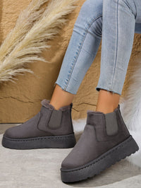 Hazel Blues® |  Suede Round Toe Platform Boots