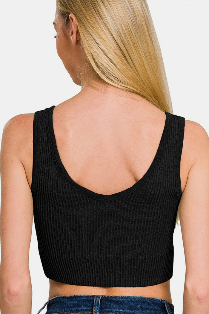 Hazel Blues® |  Zenana Ribbed Seamless Tank with Pads