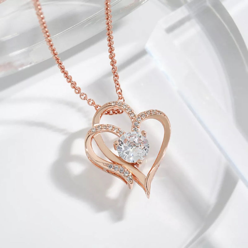 Hazel Blues® | 925 Sterling Silver Zircon Heart Necklace