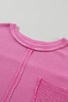 Hazel Blues® |  Pocketed Round Neck Three-Quarter Sleeve T-Shirt