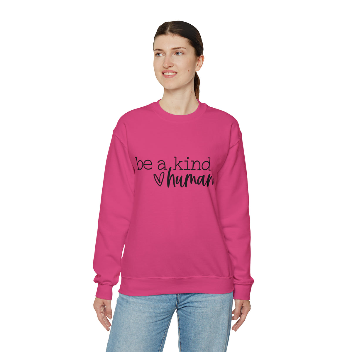 Hazel Blues® |  Be a Kind Human Crewneck Graphic Sweatshirt