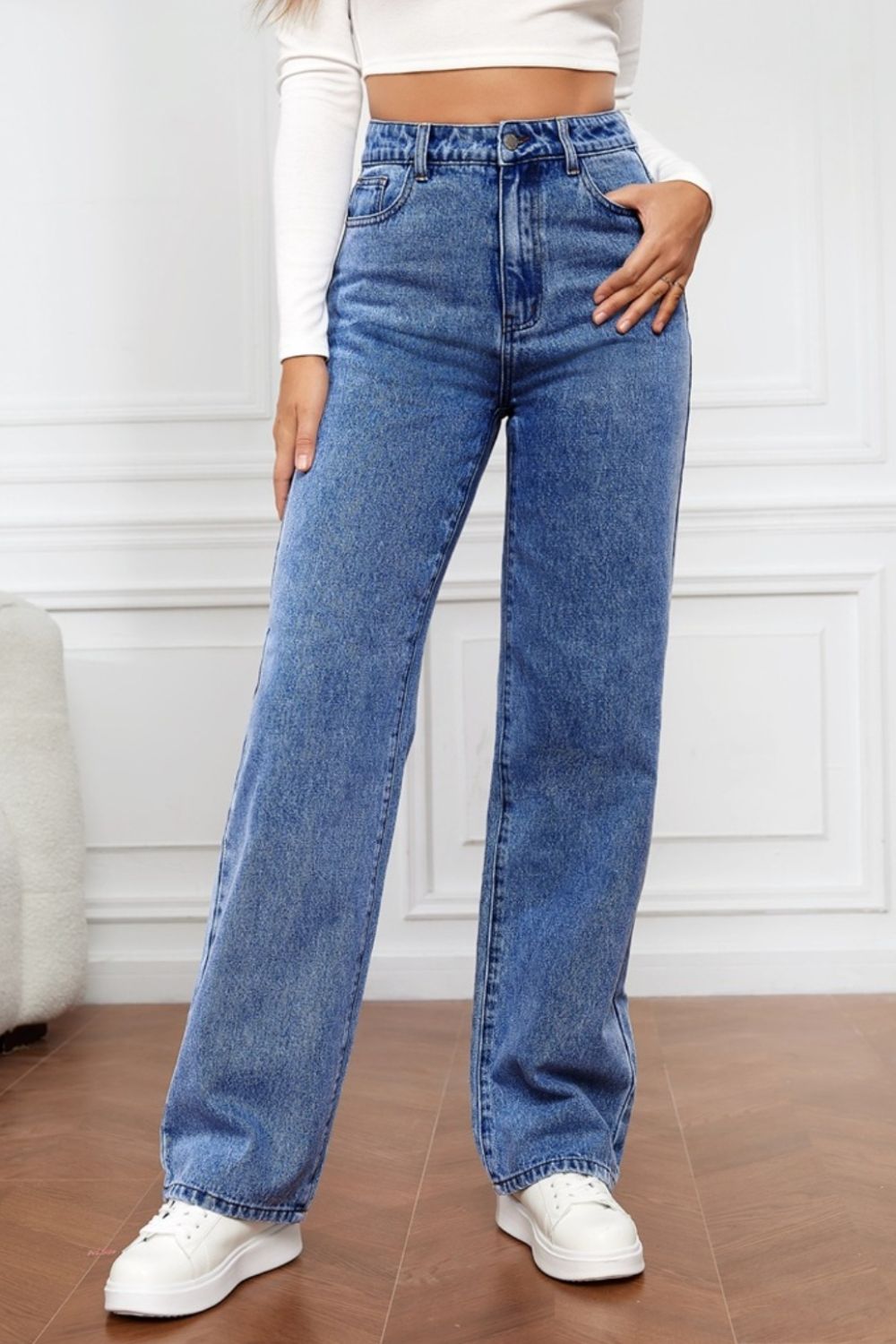Hazel Blues® |  High Waist Straight Jeans