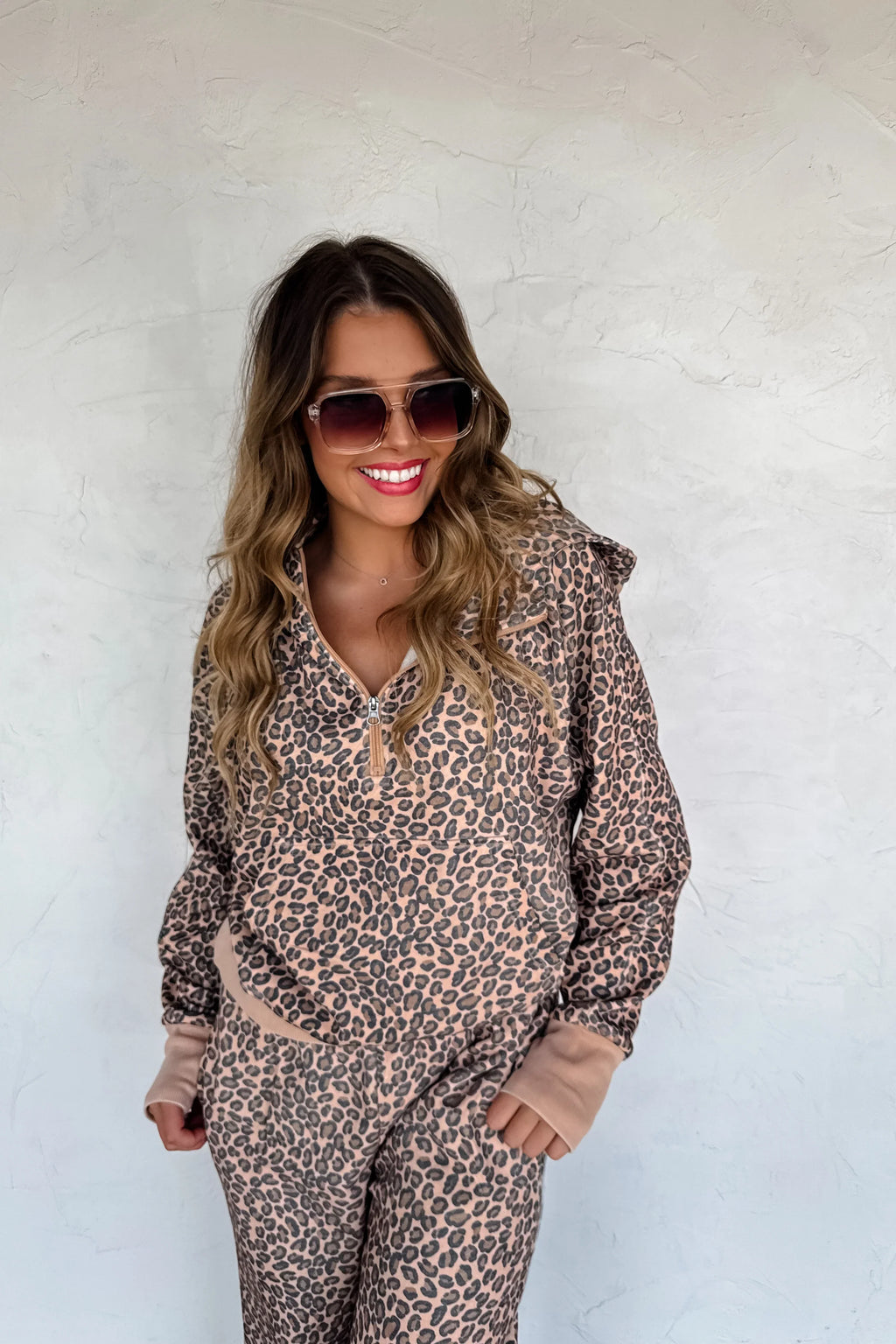 Hazel Blues® | Floral & Cheetah Easy Does it Pullover