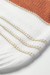 Hazel Blues® |  Striped Round Neck Dropped Shoulder Sweater