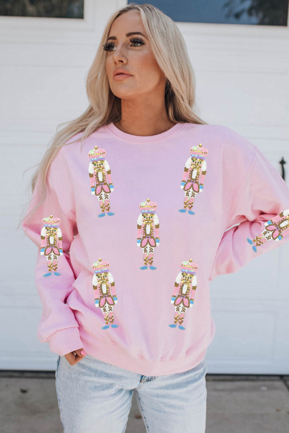 Holiday Honey Nutcracker Sequin Sweatshirt