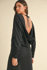 Hazel Blues® |  Mable Backless Asymmetric Ruffle Hem Dress