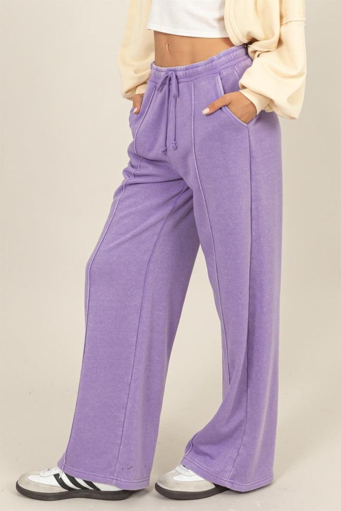 Hazel Blues® |  HYFVE Drawstring High Rise Wide Leg Pants