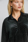 Hazel Blues® |  Umgee Polka Dot Button Up Half Sleeve Shirt