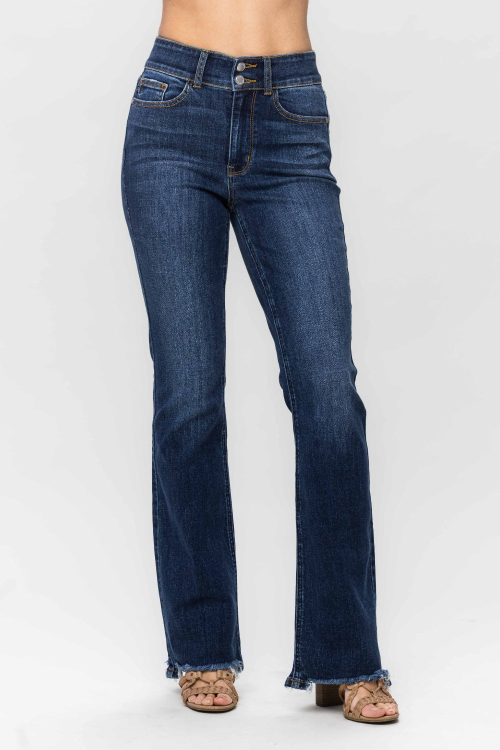 Hazel Blues® |  Judy Blue Frayed Hem Bootcut Jeans