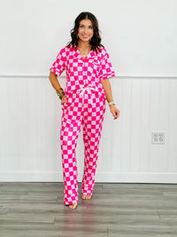 Hazel Blues® |  PREORDER: Button Front Pajama Pant Set in Three Prints