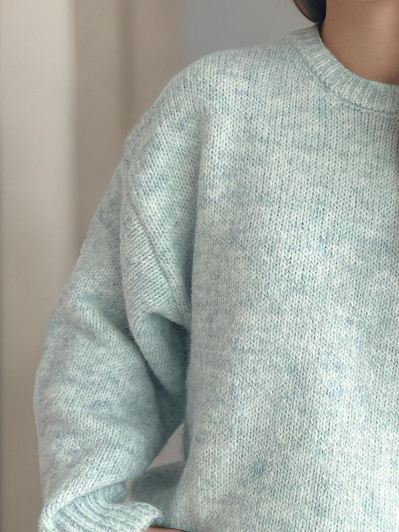 Hazel Blues® |  Round Neck Long Sleeve Sweater