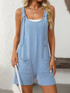 Hazel Blues® |  Mandy Texture Adjustable Strap Overalls with Pockets