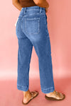 Hazel Blues® |  Breen Cropped High Rise Wide Leg Jeans