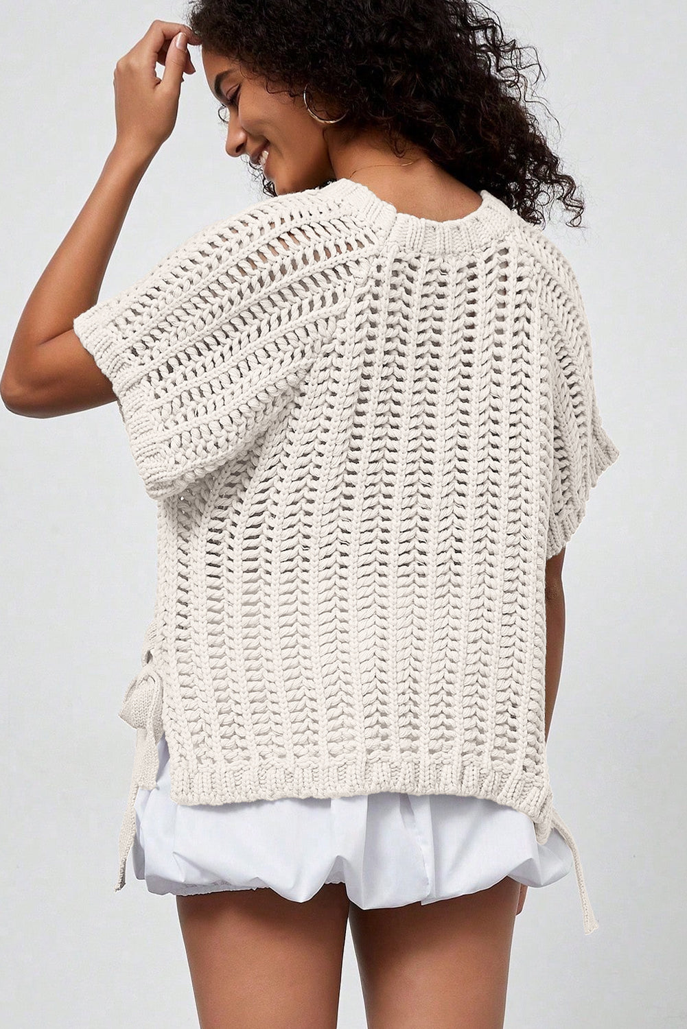 Hadley Noelle White Bow Sweater
