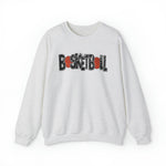 Hazel Blues® |  Basketball Faux Chenille Sequin Patches Sweatshirt: Black