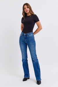 Hazel Blues® |  Judy Blue Run Mid-Rise Bootcut Jeans with Thermal Lining