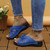 Hazel Blues® |  Tied Open Toe Low Heel Sandals