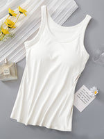 Hazel Blues® |  Round Neck Tank with Bra