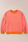 Hazel Blues® |  Striped Dropped Shoulder Long Sleeve Sweatshirt